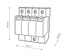 OP10 OGRANICZNIK PRZEPIĘĆ T1+T2+T3 B+C+D 4P 4M 10/40KA 1.3KV TN-S